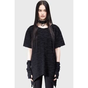 Killstar Phantasmira top size XL goth distressed oversized blouse